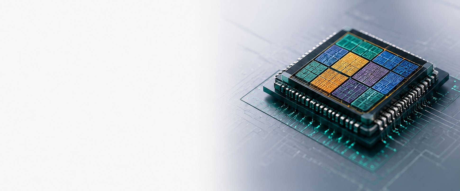 Chip design visualization representing Memory Layout services