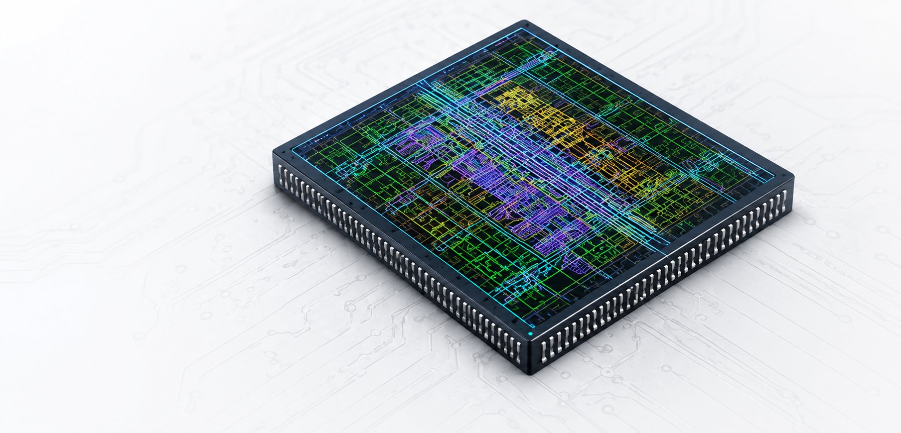 Chip design visualization representing Physical Layout services